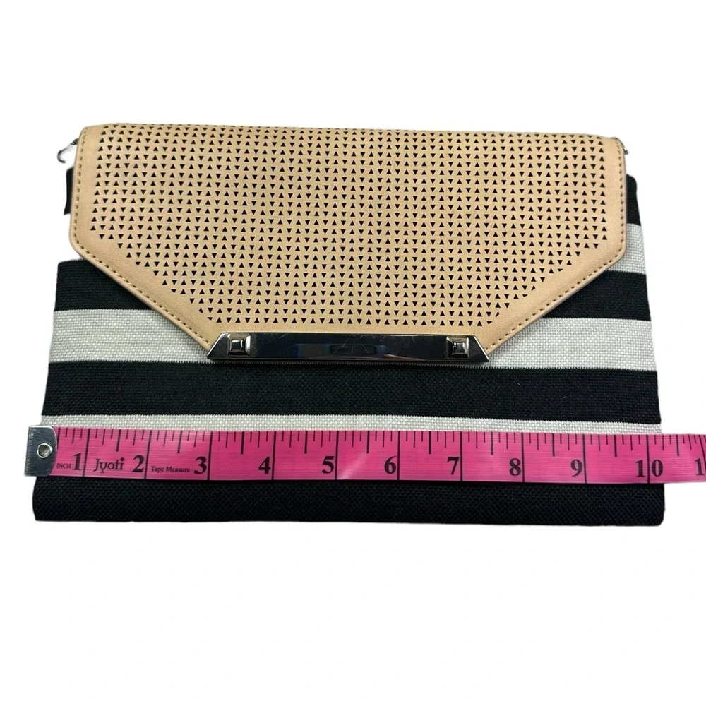 STELLA & DOT: Always By Your Side Striped Clutch Purse Small Handbag